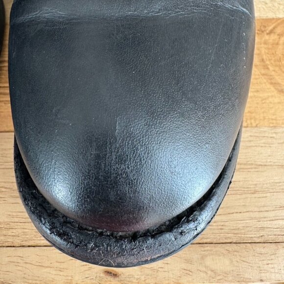 𝅺Ash Black Leather Double Silver Buckle Grunge Moto Ankle Boots US Size 8 / 39 - Picture 6 of 15